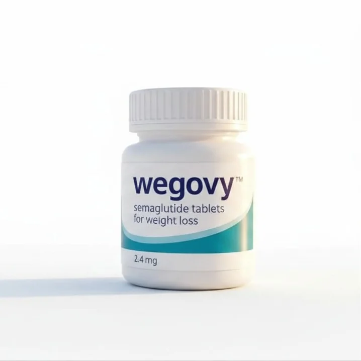 Wegovy semaglutide tablets for weight loss — pill bottle